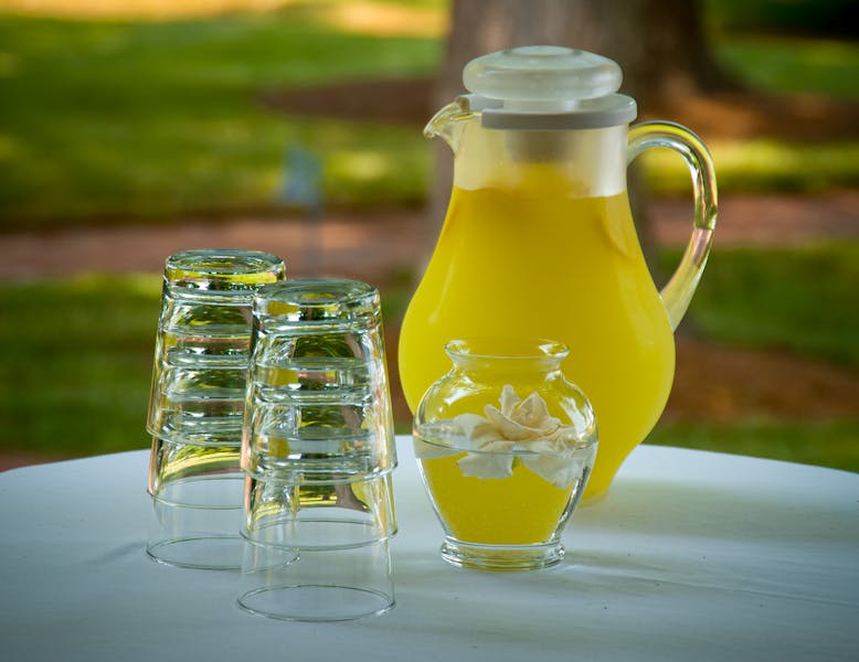 Dions Fresh Lemonade in a tall glass